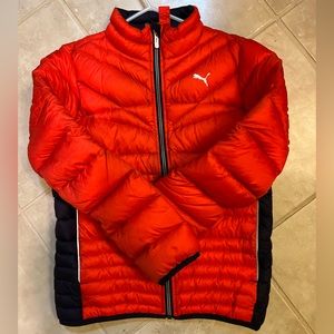 Puma Boys kids red puffer jacket warm size medium (8/10) excellent condition!